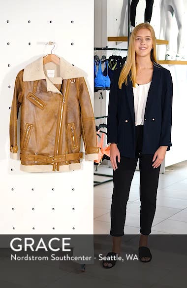 Avec Les Filles Faux Shearling Biker Jacket | Nordstrom