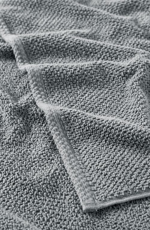 Woven & Weft Cotton 4-pack Textured Bath Towel Set In Dark Grey