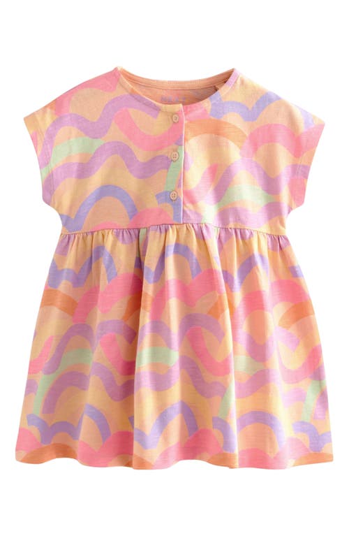 Shop Next Kids' Rainbow Print Cotton Dress In Pink Multi