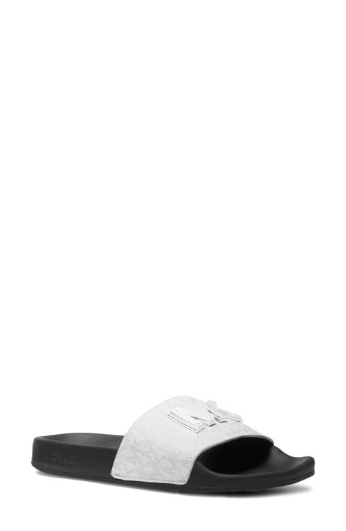 UPC 196108000285 product image for MICHAEL Michael Kors Gilmore Slide Sandal in Bright White at Nordstrom, Size 10 | upcitemdb.com