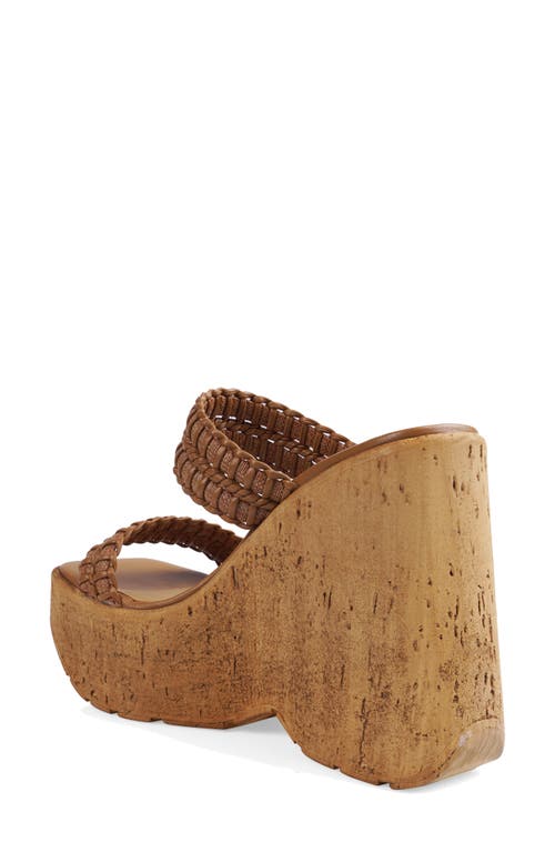 Shop Candies Candie's Akari Platform Wedge Sandal In Natural Woven