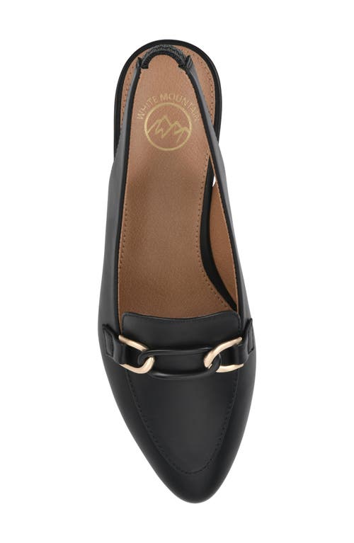 White Mountain Footwear Boreal Slingback Mule In Black/smooth