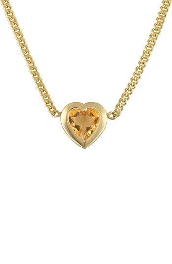 Fzn Heart Charm Necklace In Gold