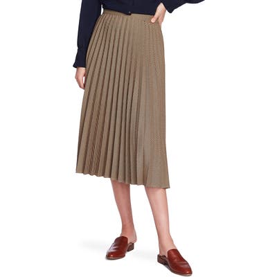 Court & Rowe Mini Houndstooth Print Pleated Skirt, Brown