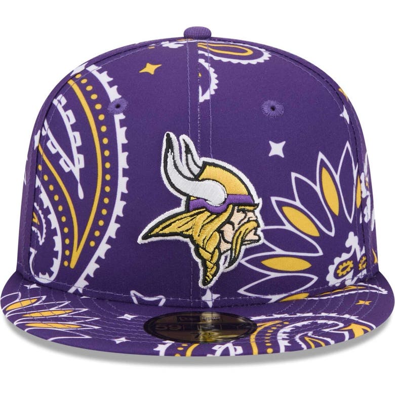 Shop New Era Purple Minnesota Vikings Paisley 59fifty Fitted Hat