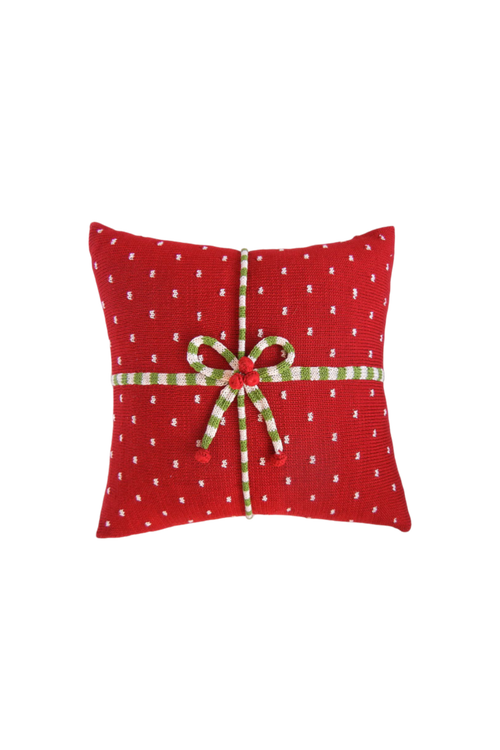 Melange Collection 14" Gift Pillow In Red