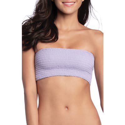 Maaji Smocked Reversible Bandeau Bikini Top