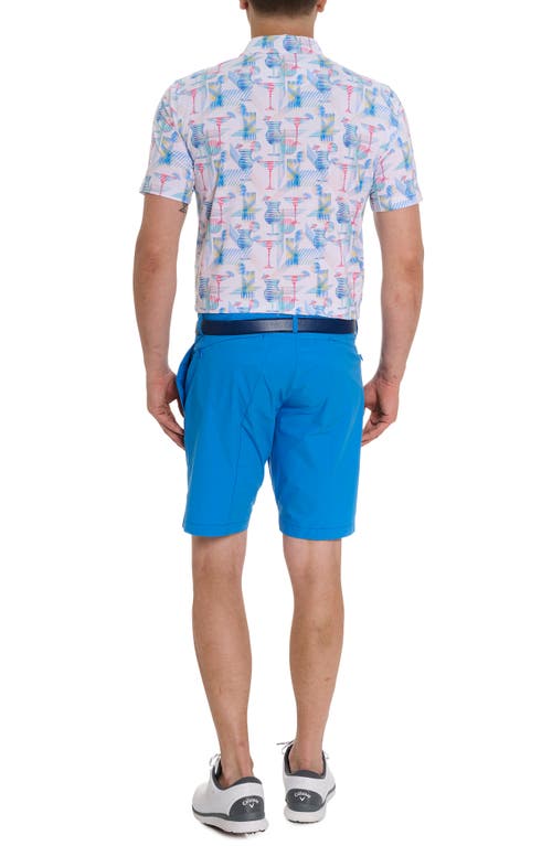 Shop Robert Graham Happiest Hour Print Performance Polo In White