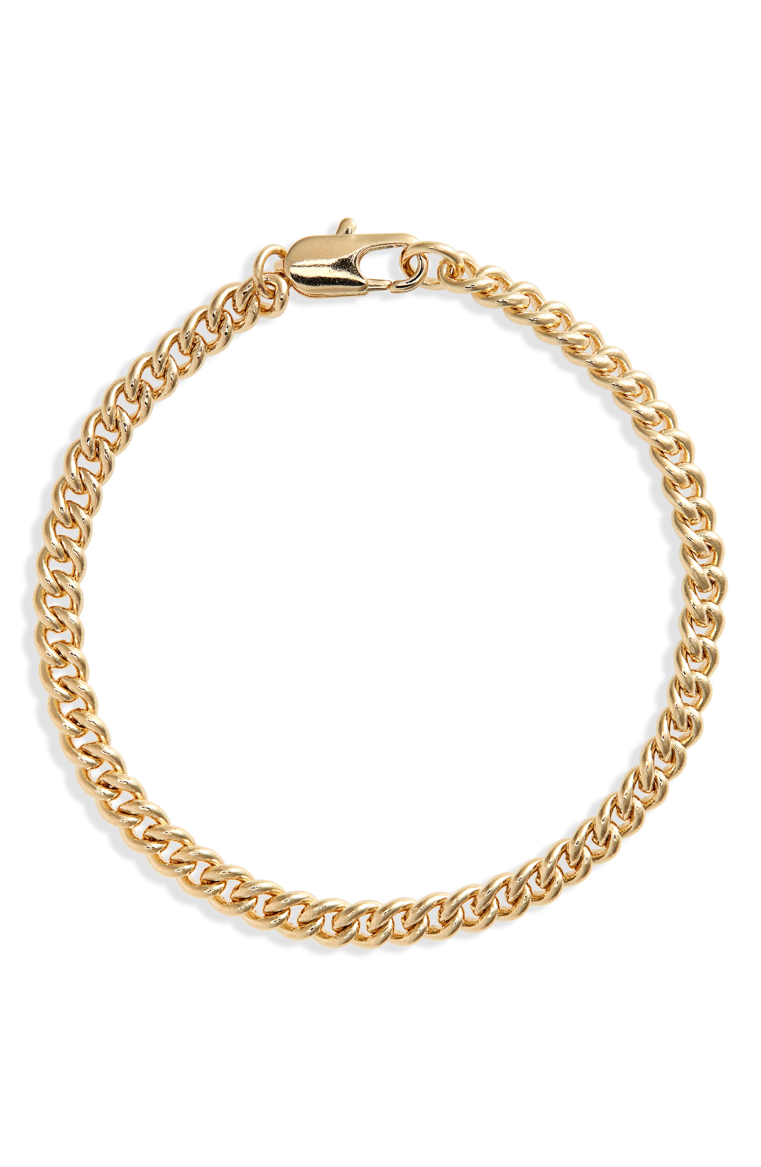 Laura Lombardi Curb Chain Bracelet in Brass at Nordstrom