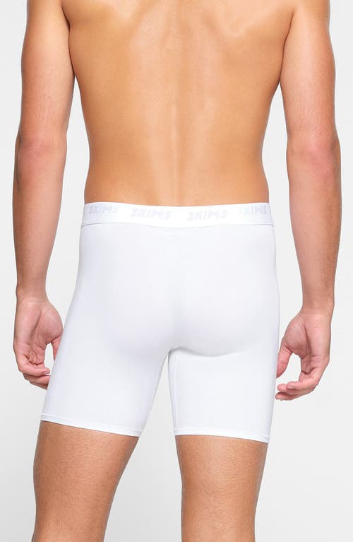 Shop Skims 5-inch Stretch Modal Boxer Briefs In Chalk