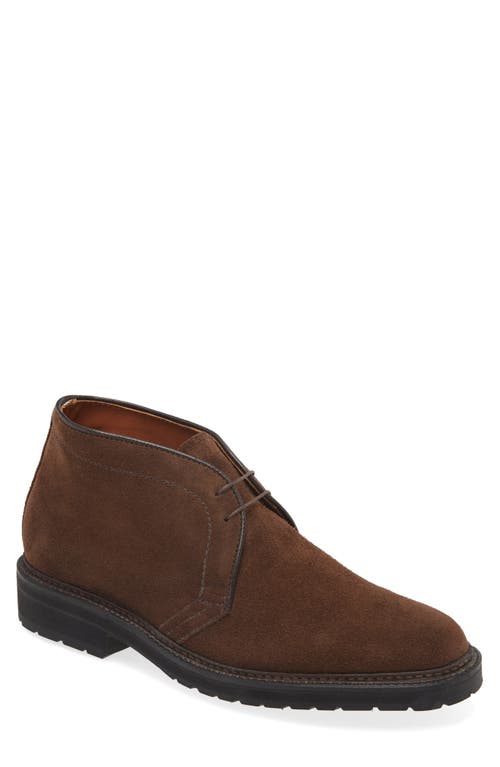 Alden Barrie Chukka Boot in Dark Brown Suede 