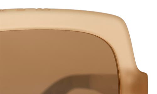 Toms Athena 56mm Square Sunglasses In Oatmilk Crystal Fade/brown
