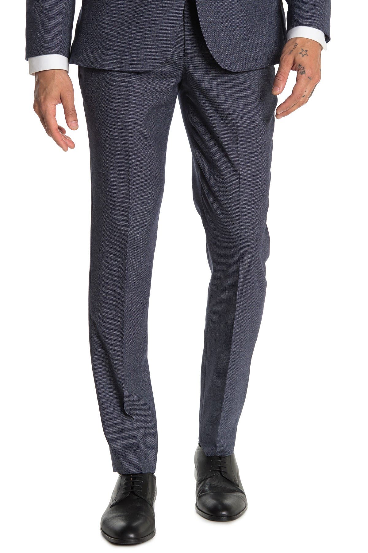 Moss Bros Medium Blue Birdseye Tailored Fit Suit Separates Pants 30 34 Inseam Nordstrom Rack
