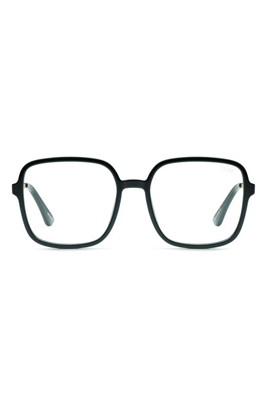 Click to view more detailed imagery on our partner's website Quay 9-to-5 56mm Blue Light Blocking Glasses In Black/ Clear Blue Light