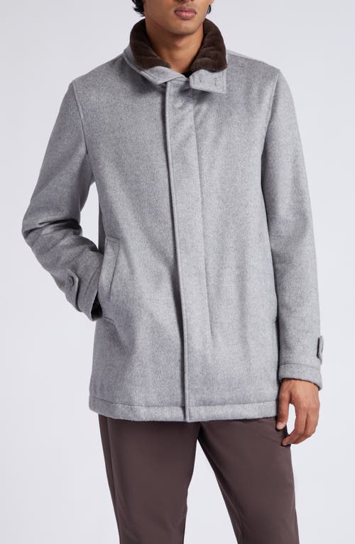 Herno Storm System Waterproof Cashmere Car Coat Silver at Nordstrom, Us