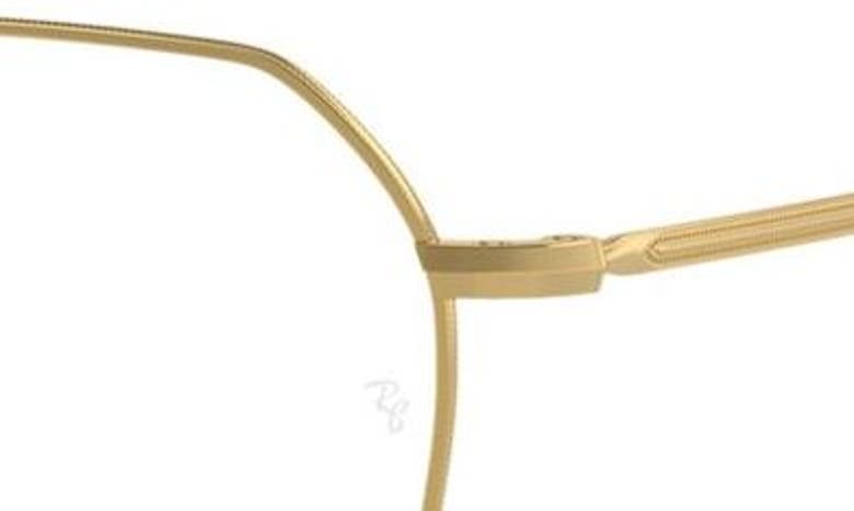 Shop Ray Ban Ray-ban Jim 51mm Irregular Optical Glasses In Gold Flash