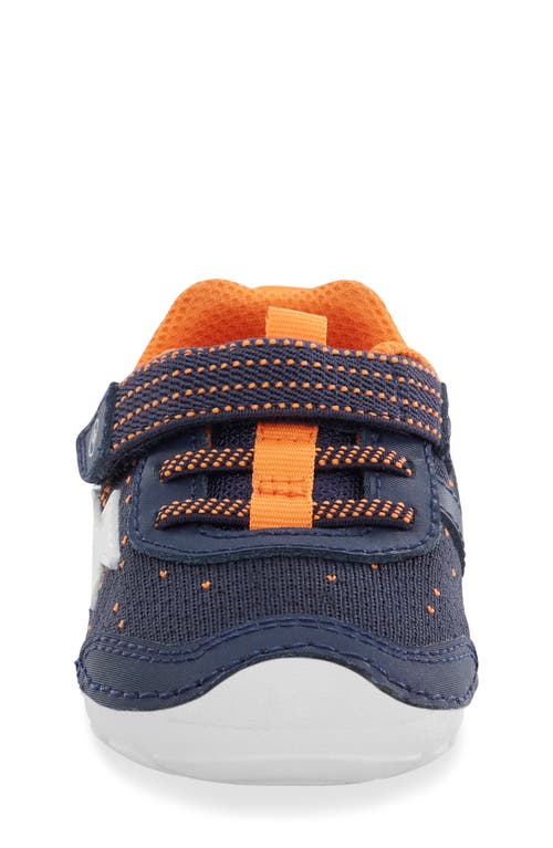 Stride Rite Soft Motion Zips Runner Sneaker In Navy/orange