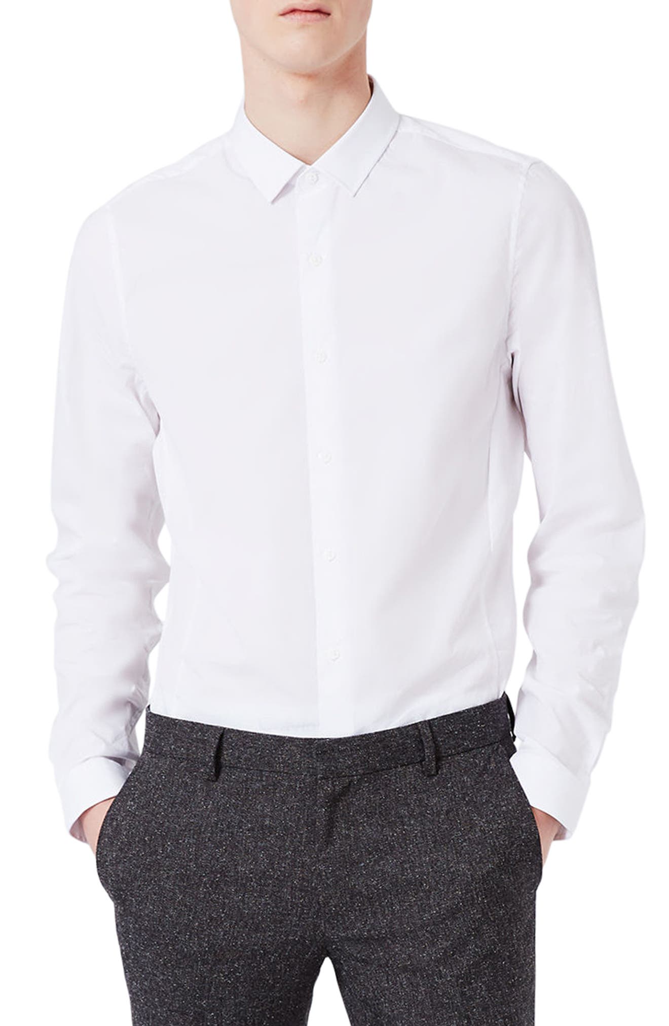 topman muscle fit dress shirt
