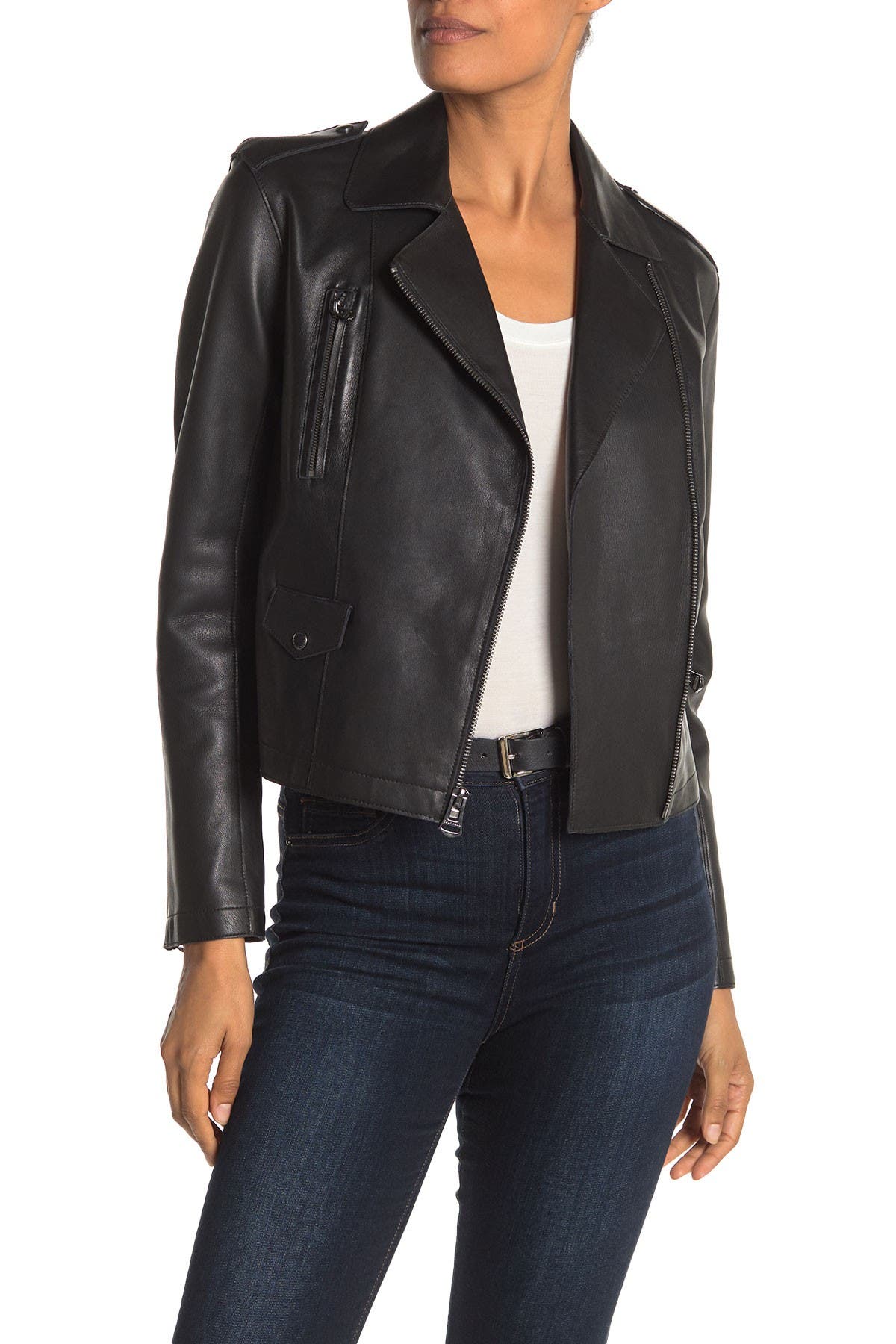 nordstrom rack cole haan leather jacket