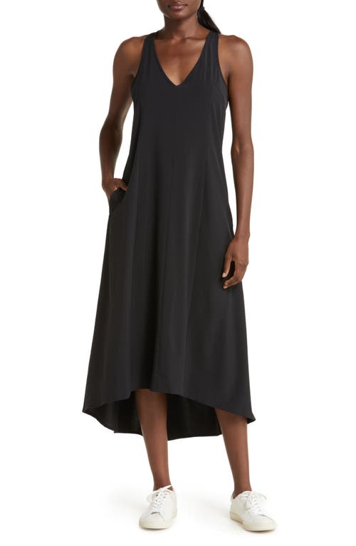 zella Getaway Relaxed High-Low Maxi Dress in Black