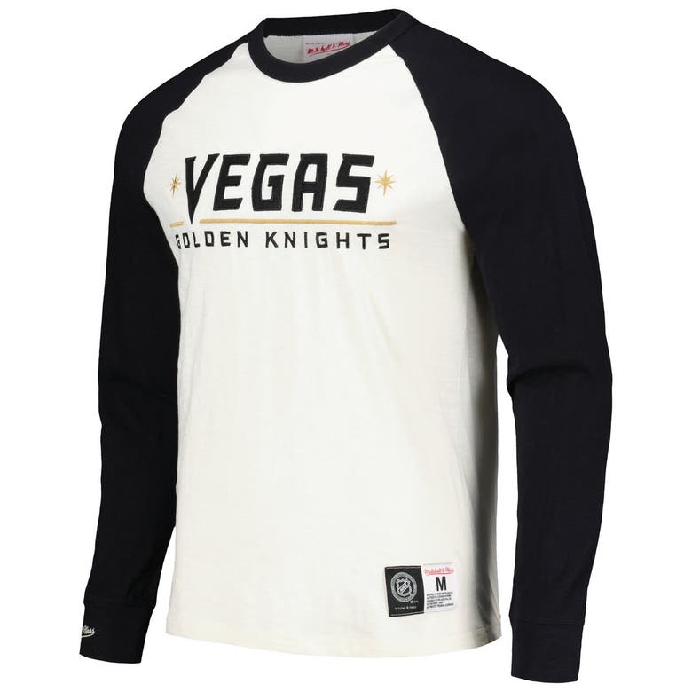 Shop Mitchell & Ness Cream Vegas Golden Knights Legendary Slub Vintage Raglan Long Sleeve T-shirt