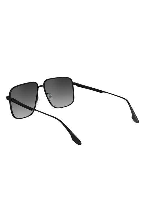 Shop Victoria Beckham V Line 57mm Gradient Aviator Sunglasses In Matte Black