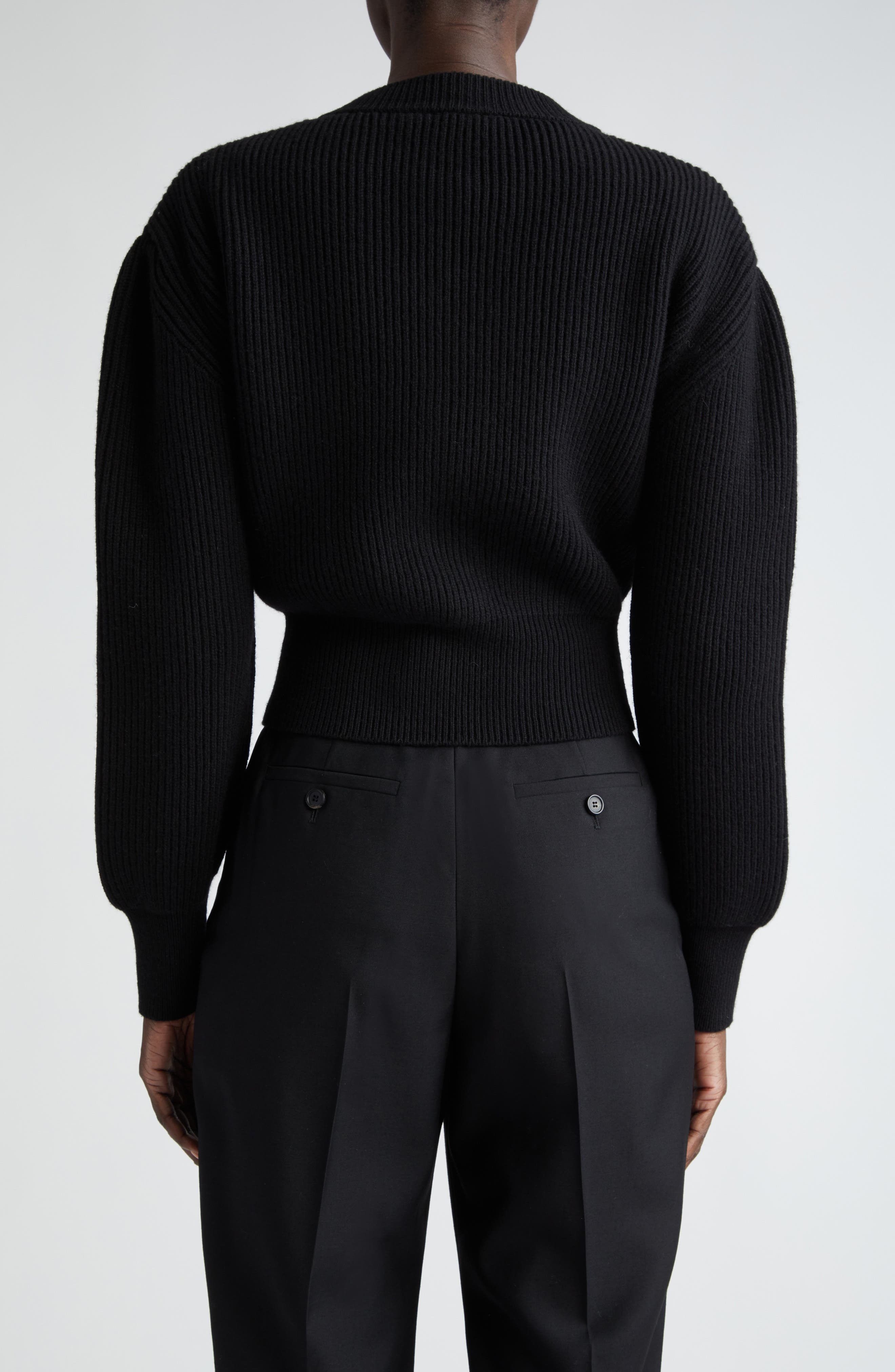 Alexander McQueen cut-out cocoon turtleneck - White