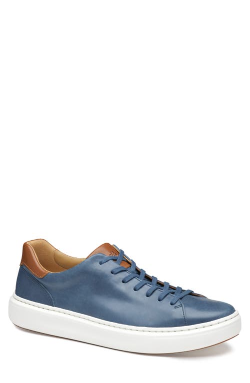 Shop Johnston & Murphy Anders Sneaker In Navy Full Grain