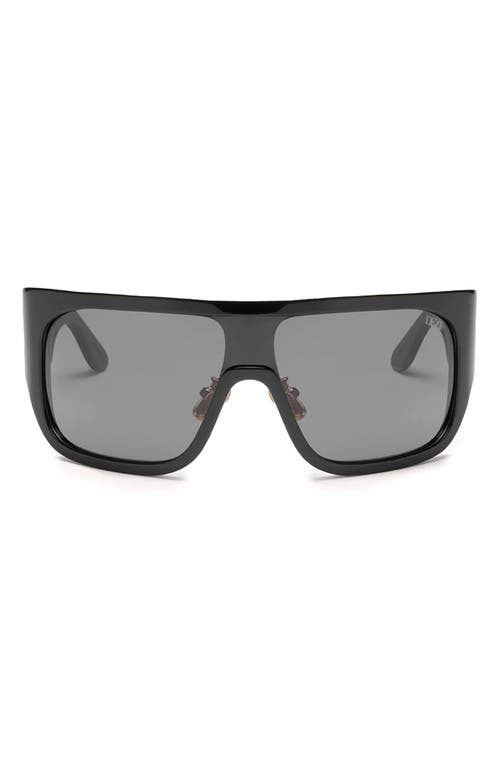 Shop Dezi Blockedt 125mm Oversize Shield Sunglasses In Black/blackout