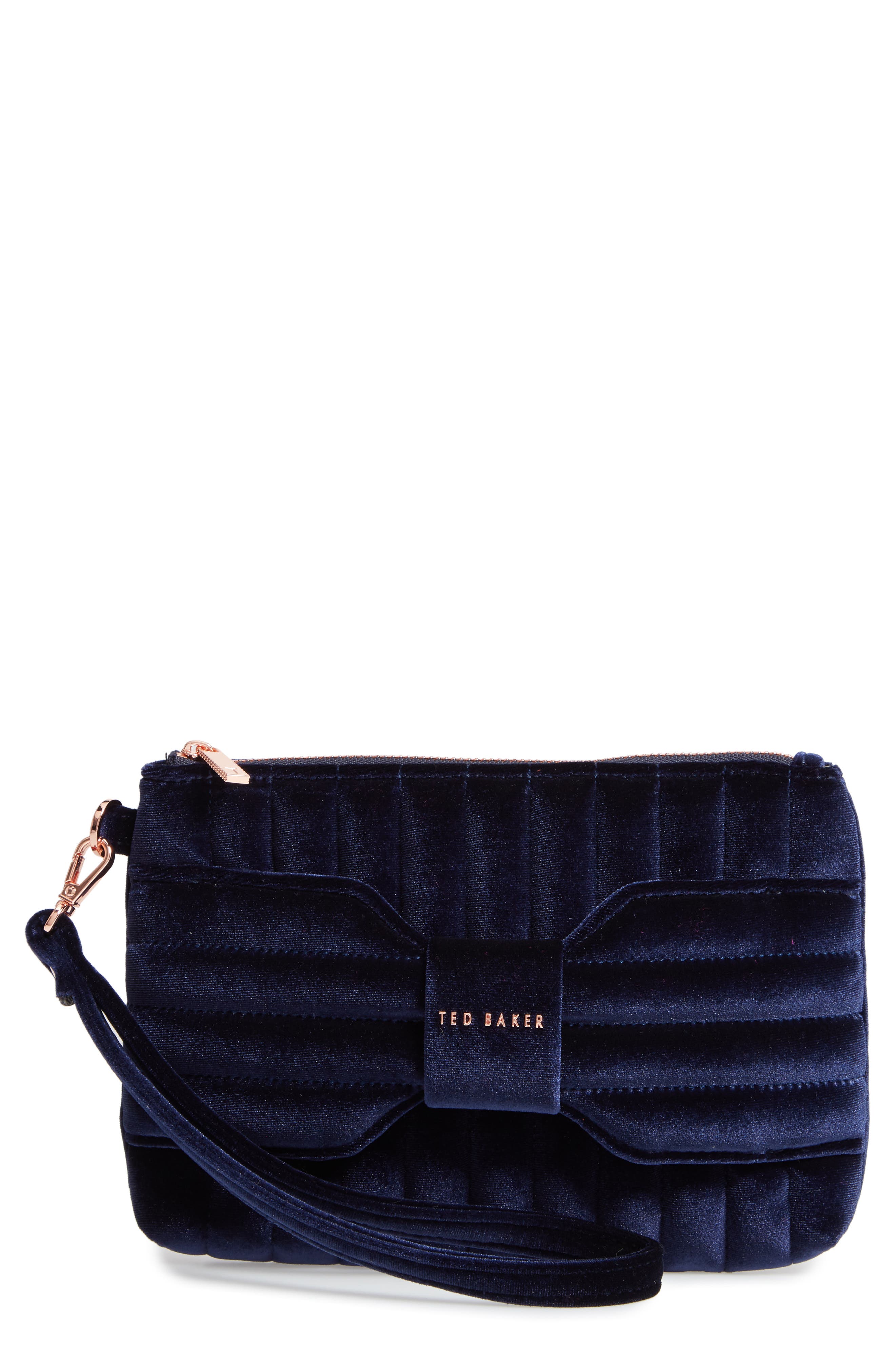 ted baker velvet clutch bag