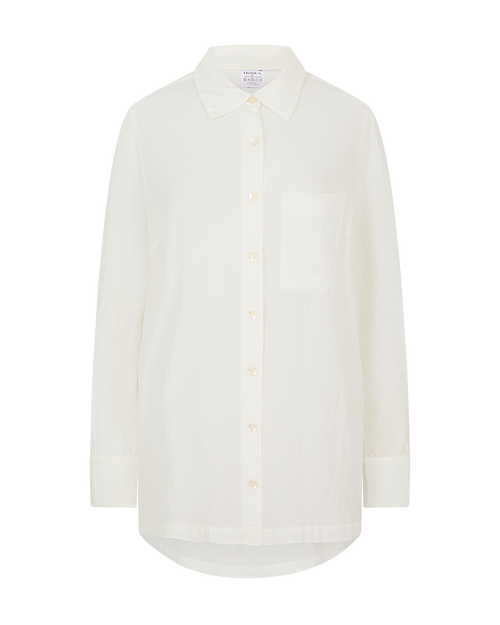 Shop Nudea The Midi Shirt In Cotton White