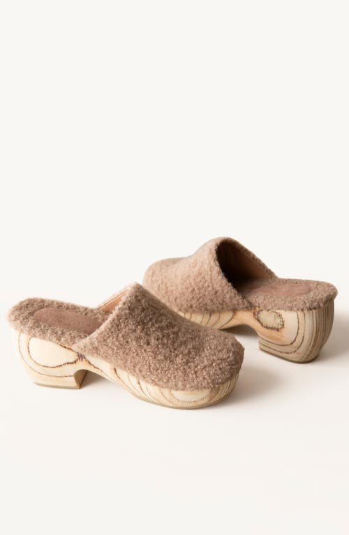 Shop Huma Blanco Celeste Clog In Oatmeal Alpaca