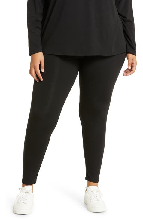 BSP Women's Full Length Legging with Jersey Pocket- Plus Size