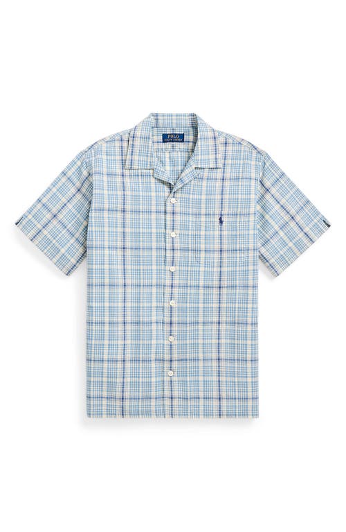 Shop Polo Ralph Lauren Rustic Classic Fit Plaid Camp Shirt In Indigo Multi