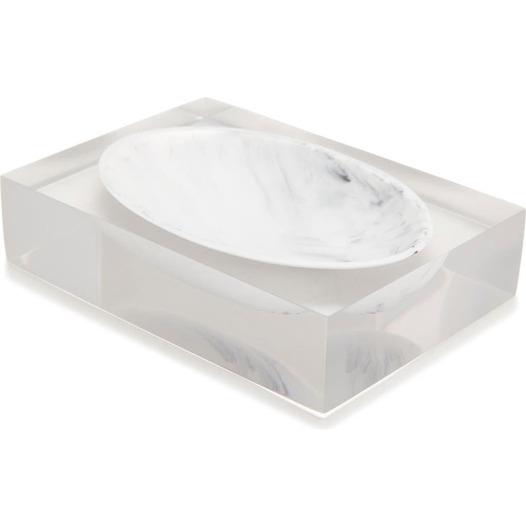 Kassatex Ducale Soap Dish In White/black