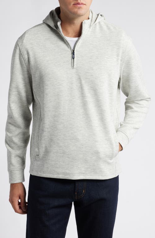 Johnnie-o Maxton Quarter Zip Hoodie In Light Gray