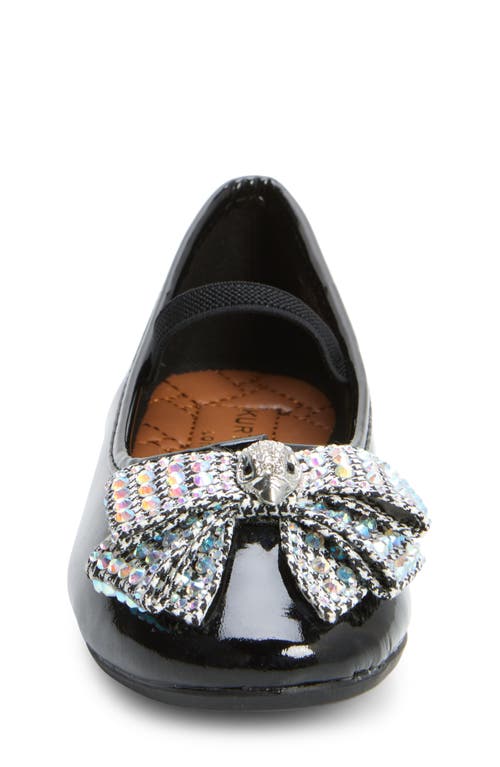 Shop Kurt Geiger London Kids' Mini Kensington Ballet Flat In Black Patent