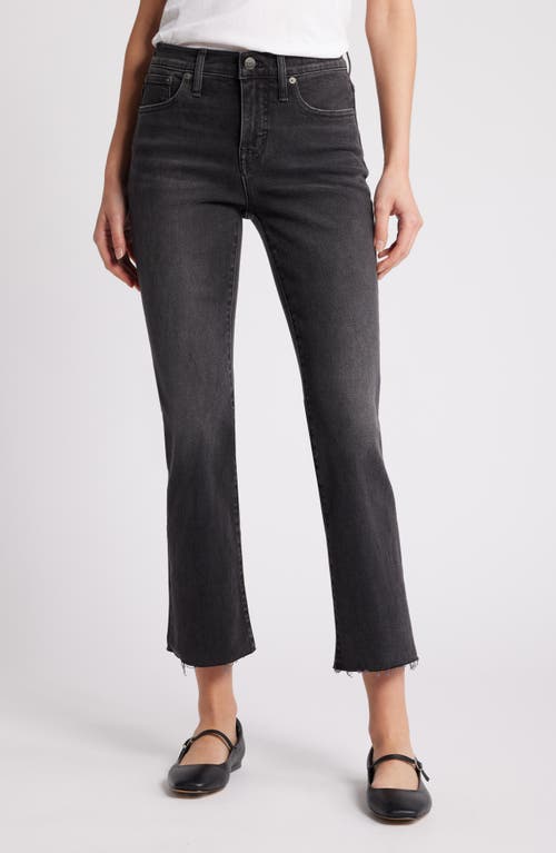 Madewell Kick Out Raw Hem Crop Jeans Armand Wash at Nordstrom,