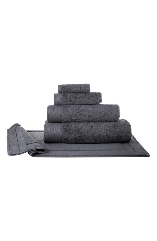 Brooks Brothers Solid Signature Cotton Bath Mat In Anthracite