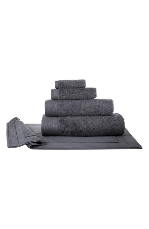 Shop Brooks Brothers 6-piece Solid Signature Cotton Towel Set In Anthracite