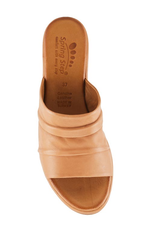 Shop Spring Step Allerton Platform Wedge Slide Sandal In Camel