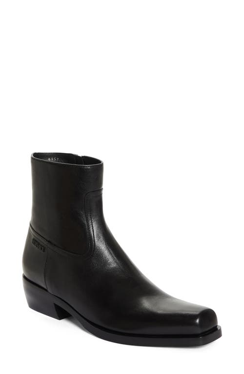 Versace Luciano Boot In Black-ruthenium