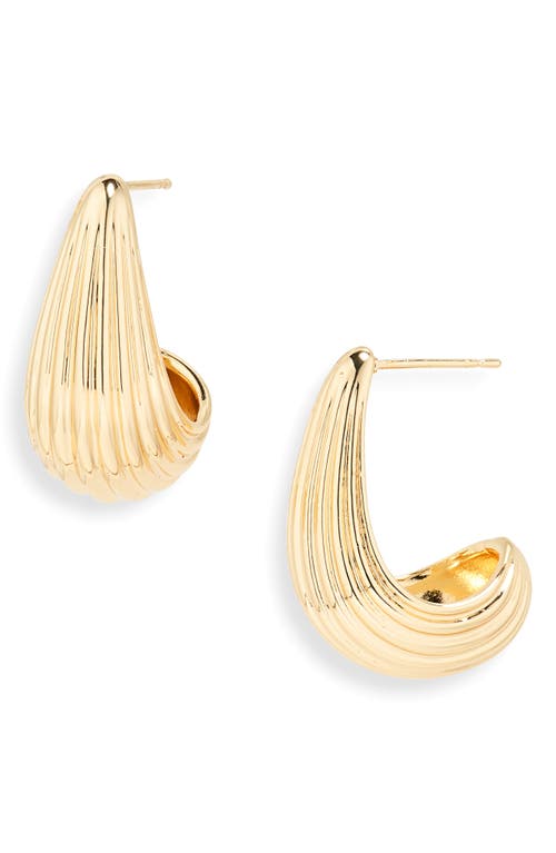 Nordstrom Rack Textured Teardrop Stud Earrings In Gold