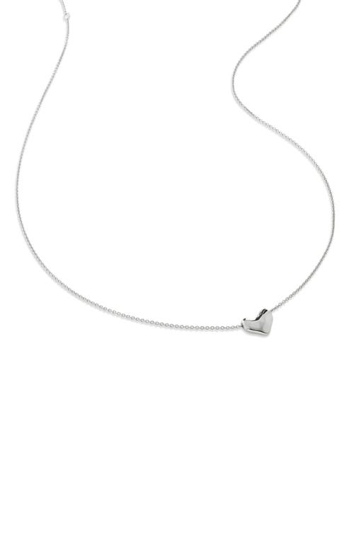 Monica Vinader Heart Charm Necklace in Sterling Silver at Nordstrom