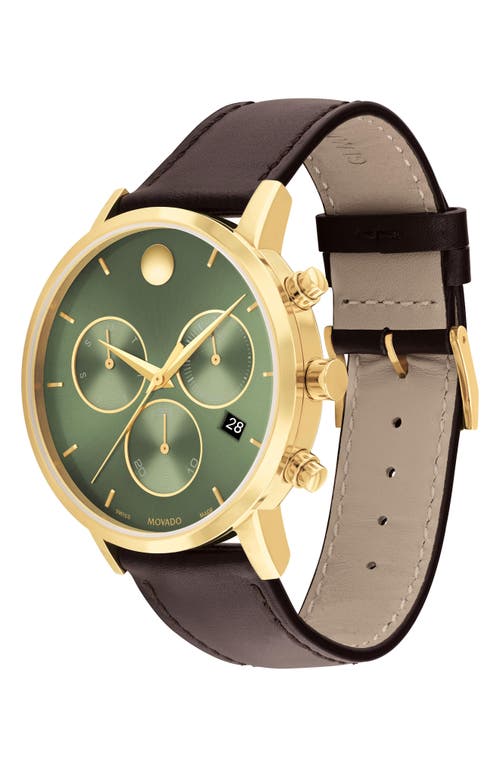 MOVADO MOVADO MUSEUM CLASSIC CHRONOGRAPH LEATHER STRAP WATCH, 42MM 