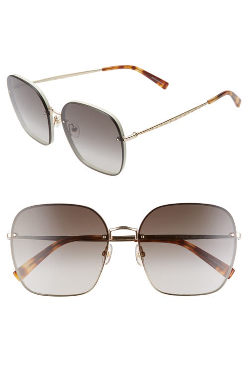 Rebecca Minkoff Gloria3 60mm Square Sunglasses in Cream/Brown/Gold