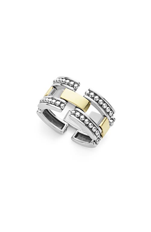 Shop Lagos Link Ring & Bracelet Set In Silver/gold