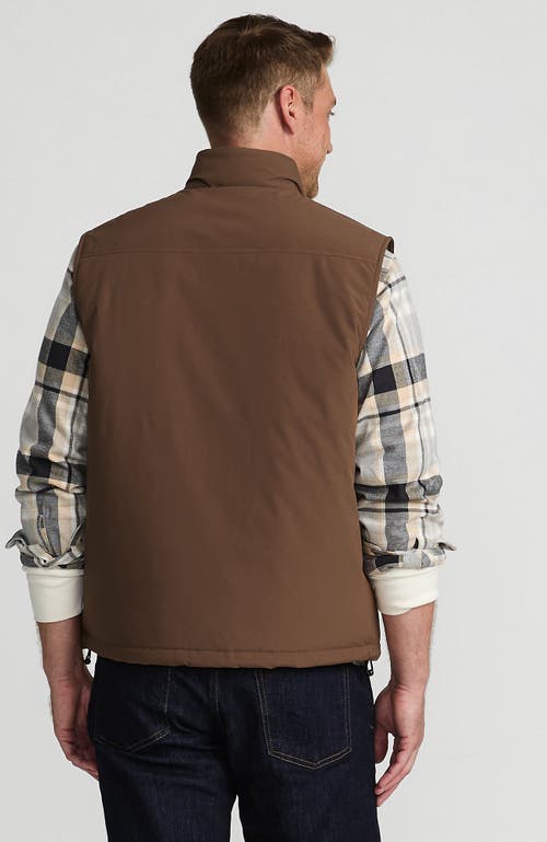 Shop Lands' End Non-quilted Insulated Commuter Vest In Light Carob