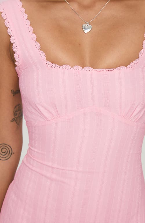 Princess Polly Dasha Fit & Flare Minidress In Pink