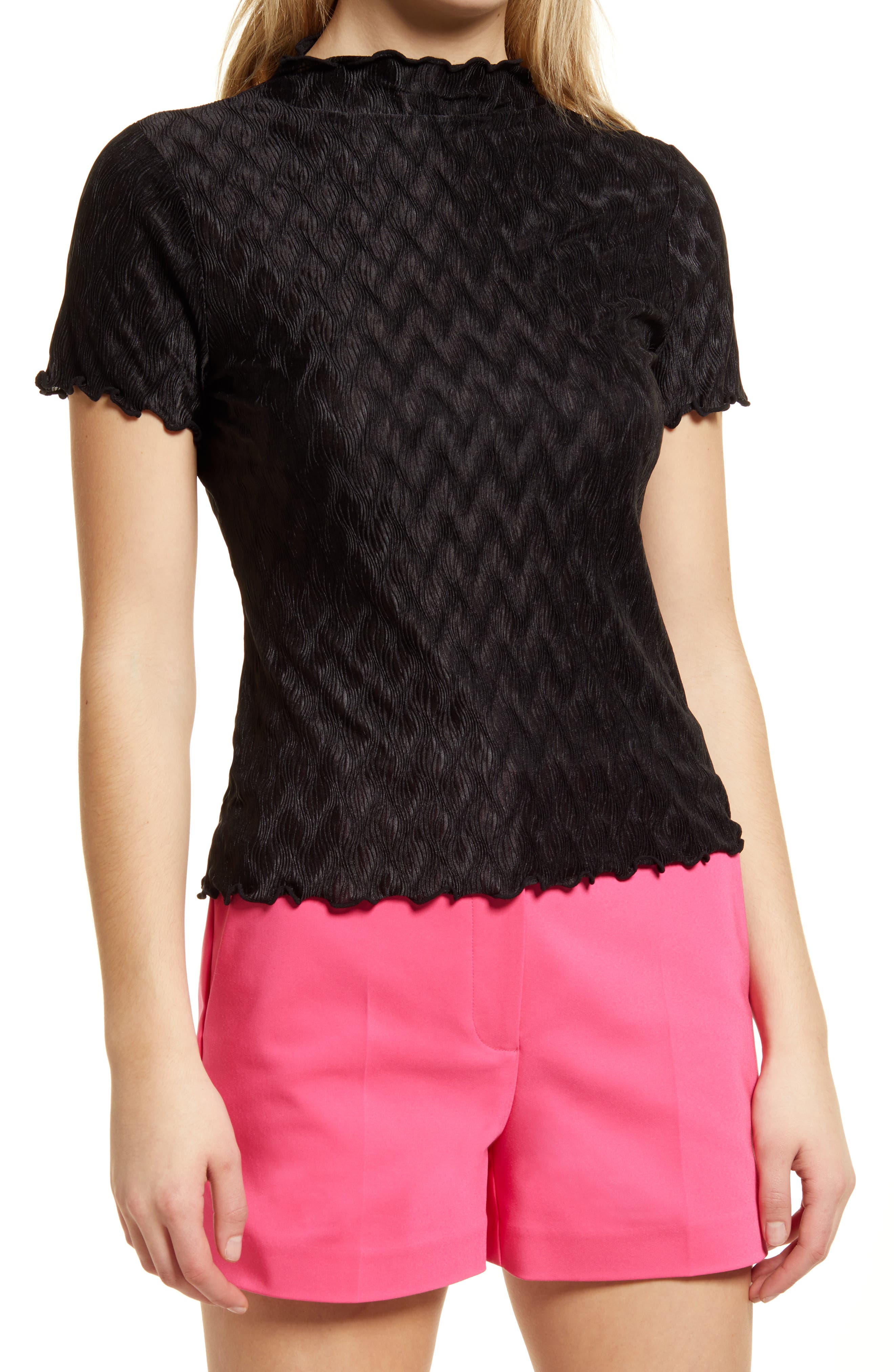 mock neck athletic top